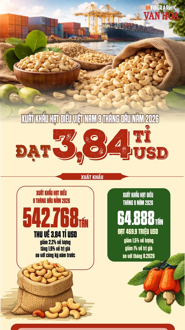 Trung Quốc mua gần 1 tỉ USD hạt điều Việt Nam, tăng 20,9%