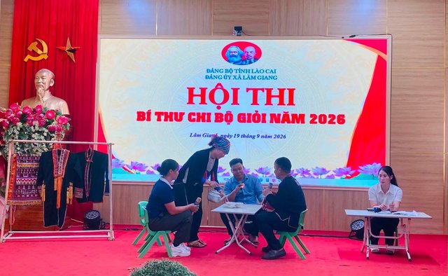 Lào Cai: Sôi nổi Hội thi Bí thư Chi bộ giỏi xã Lâm Giang