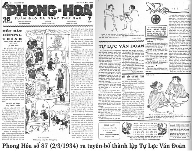 Báo Phong Hóa ra số đầu tiên