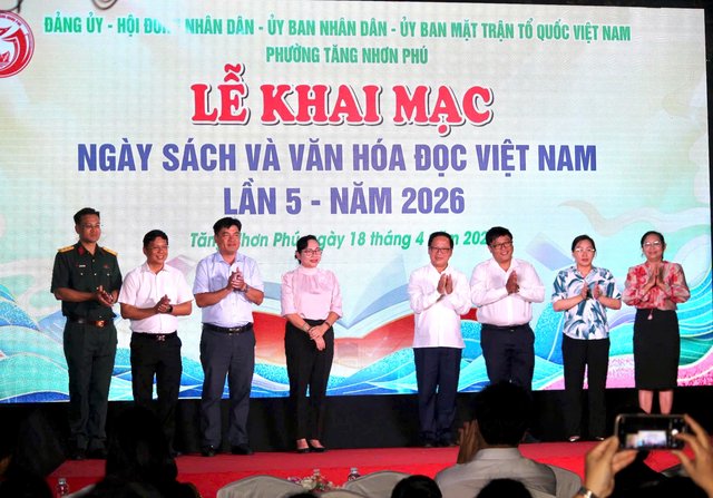 Rộn ràng Ngày Sách và Văn hoá đọc Việt Nam tại phường Tăng Nhơn Phú