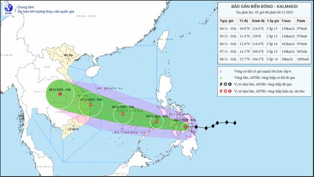 Bão số 13 cường độ rất mạnh, nguy cơ xuất hiện lũ mới từ Đà Nẵng đến Khánh Hoà