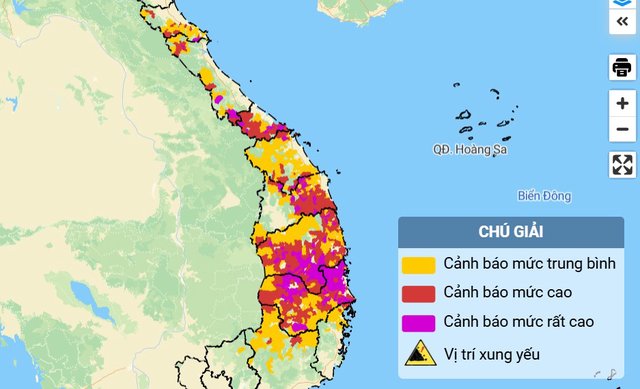 Cảnh báo lũ quét tại 9 tỉnh, thành ở miền Trung
