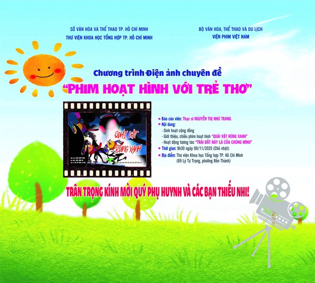“Phim hoạt hình với trẻ thơ” – Sân chơi điện ảnh cho thiếu nhi TP.HCM