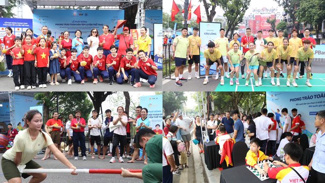Rực rỡ không khí lễ phát động toàn dân tập luyện thể thao tại Hà Nội