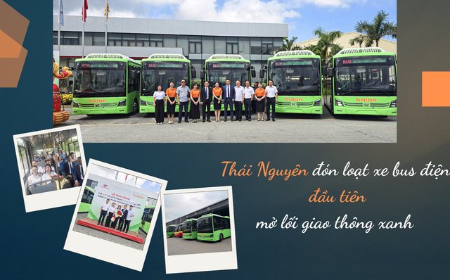 Loạt xe buýt điện đầu tiên mở hướng giao thông xanh ở Thái Nguyên