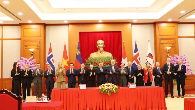 Tổng Bí thư, Chủ tịch nước Tô Lâm chứng kiến Lễ ký Hiệp định thương mại tự do Việt Nam - EFTA