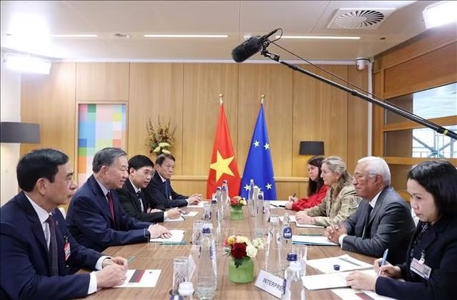 Tổng Bí thư, Chủ tịch nước Tô Lâm hội đàm với Chủ tịch Hội đồng châu Âu António Costa