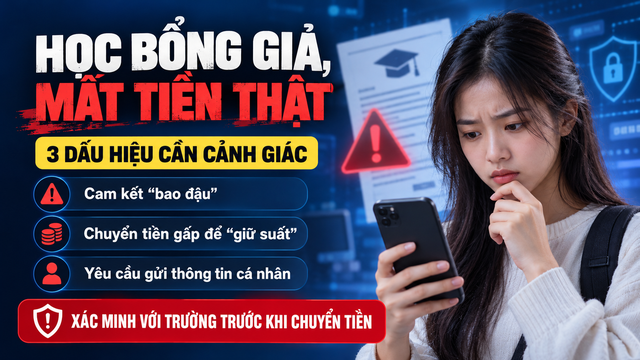 Học bổng giả, mất tiền thật