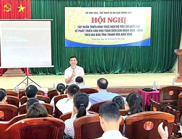 Thanh Hóa tập huấn triển khai Bộ tiêu chí quốc gia về phát triển văn hóa toàn diện