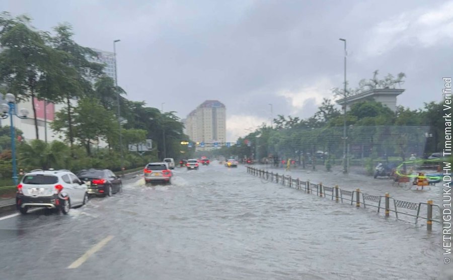 Đường Võ Chí Công sáng 15.9. Nguồn ảnh: VOV Giao thông