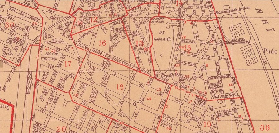 Quy hoạch Hà Nội năm 1951. Nguồn: UBND TP Hà Nội