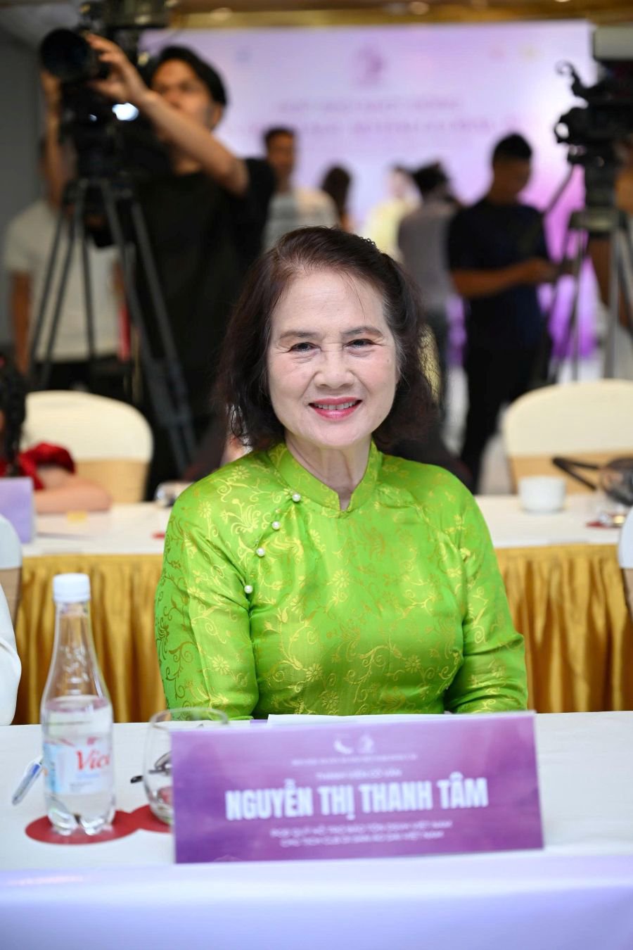 Bà Nguyễn Thị Thanh Tâm- thành viên Ban cố vấn, Chủ tịch CLB Di sản Áo dài Việt Nam