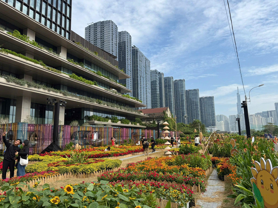 Một góc TP.HCM đang dần khoác lên sắc màu tươi mới trong dịp đầu năm 2026