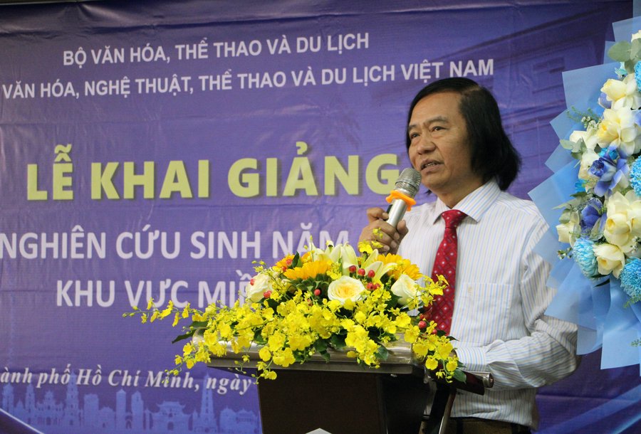 PGS.TS Trần Thanh Nam, Chủ tịch Hội Mỹ thuật TP.HCM phát biểu