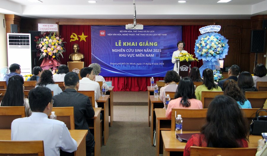 Lễ khai giảng nghiên cứu sinh năm 2025 tại khu vực miền Nam vào sáng 15.8