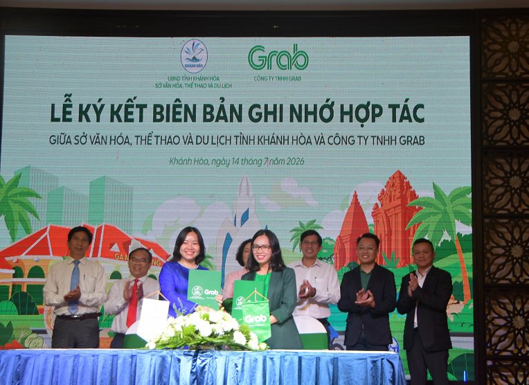 Sở VHTTDL Khánh Hòa ký kết hợp tác với Grab Việt Nam đẩy mạnh chuyển đổi số trong quảng bá điểm đến, thu hút du khách, phát triển du lịch