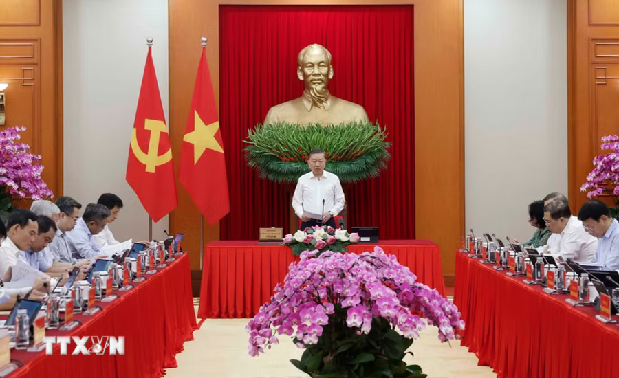 Tổng Bí thư, Chủ tịch nước đề nghị tập trung tổng kết, nghiên cứu 4 nhóm nội dung lớn. Ảnh: TTXVN