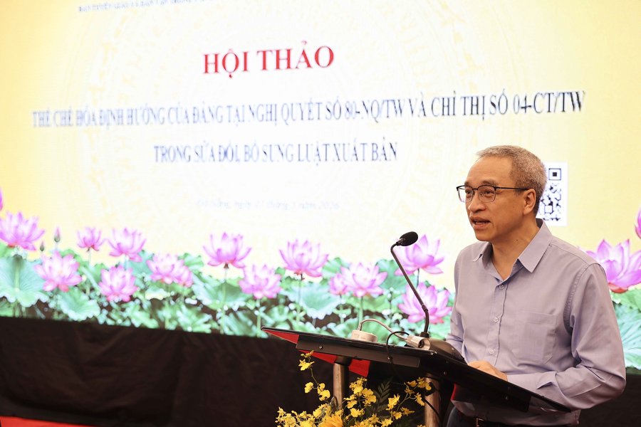 Thứ trưởng Bộ VHTTDL Phan Tâm phát biểu tại Hội thảo