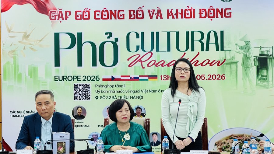 Phó Chủ nhiệm Uỷ ban Nhà nước về người Việt Nam ở nước ngoài (Bộ Ngoại giao) Nguyễn Quỳnh Mai phát biểu