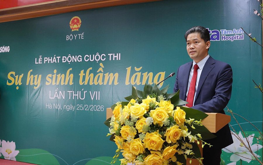 Thứ trưởng Thường trực Bộ Y tế Vũ Mạnh Hà phát biểu