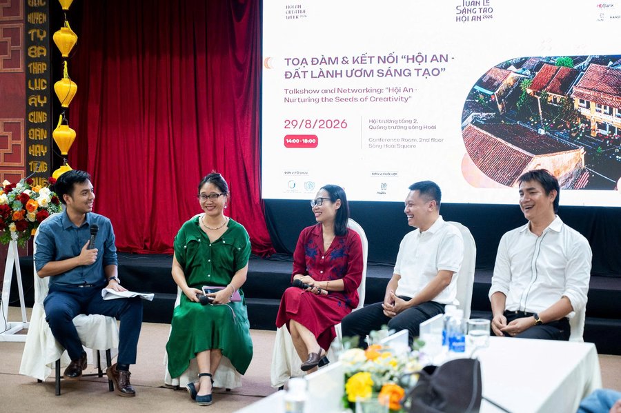 Quang cảnh tọa đàm "Hội An - Đất lành ươm sáng tạo"