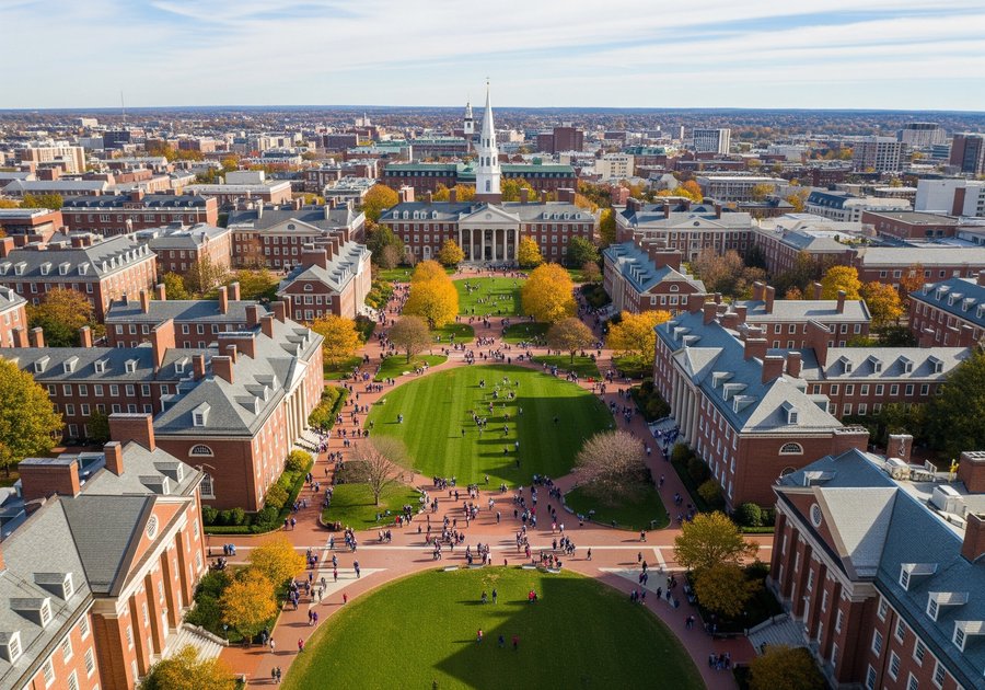 Khuôn viên Đại học Harvard (Ảnh: Crimson Education)