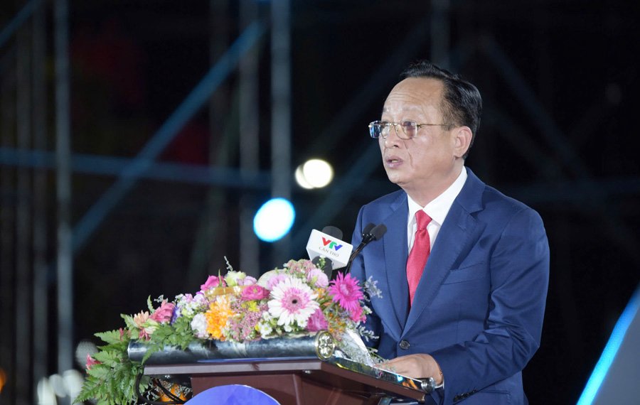 Chủ tịch UBND tỉnh Bạc Liêu Phạm Văn Thiều phát biểu khai mạc