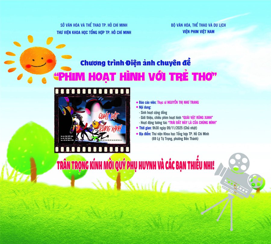 “Phim hoạt hình với trẻ thơ” – Sân chơi điện ảnh cho thiếu nhi TP.HCM