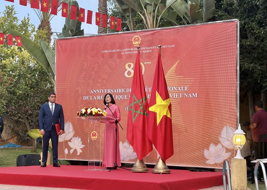 Đại sứ Việt Nam tại Maroc Lê Kim Quy phát biểu