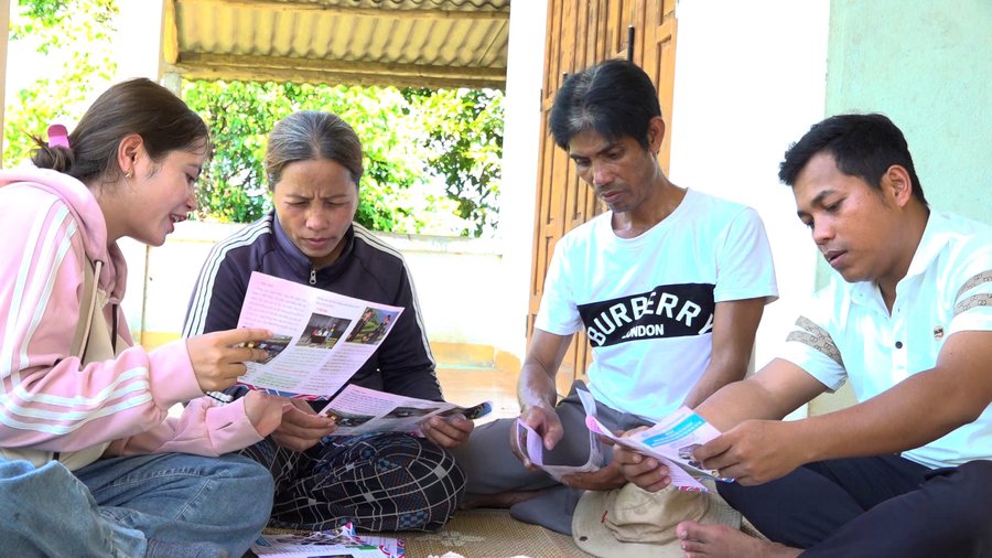 Gia đình bà Phạm Thị Cờ có cuộc sống hôn nhân hạnh phúc nhờ tổ “Địa chỉ tin cậy cộng đồng”