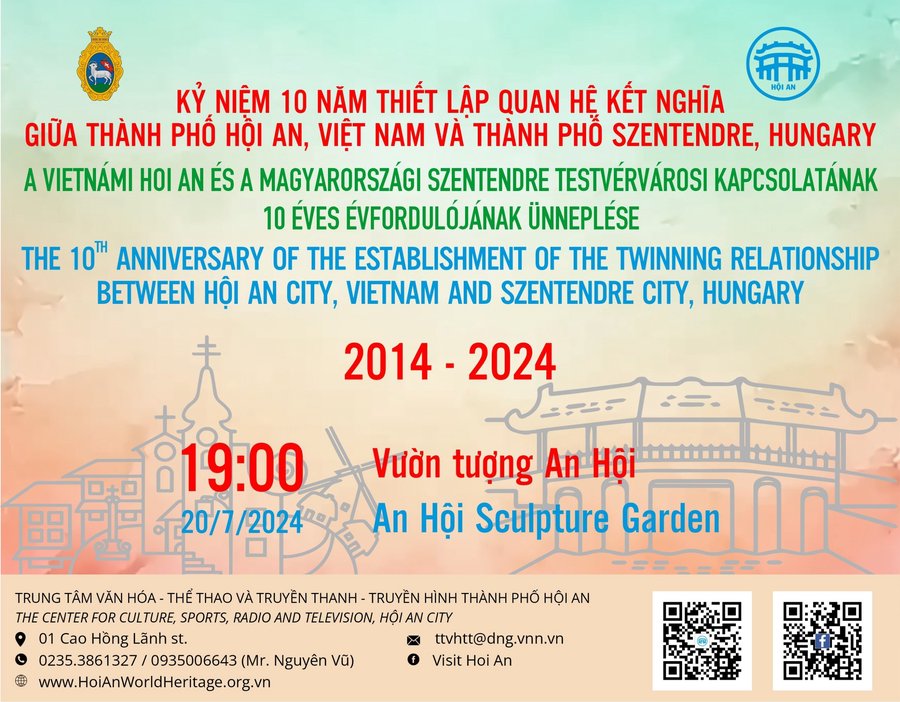 TP Hội An tổ chức sự kiện chào mừng 10 năm kết nghĩa với TP Szentendre