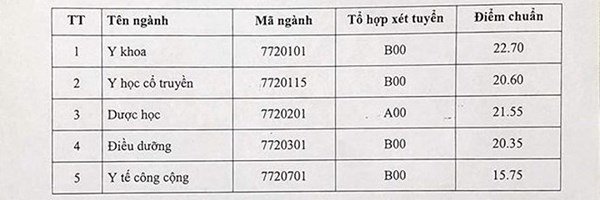 Điểm chuẩn Y dược Thái Bình giảm mạnh - Anh 1