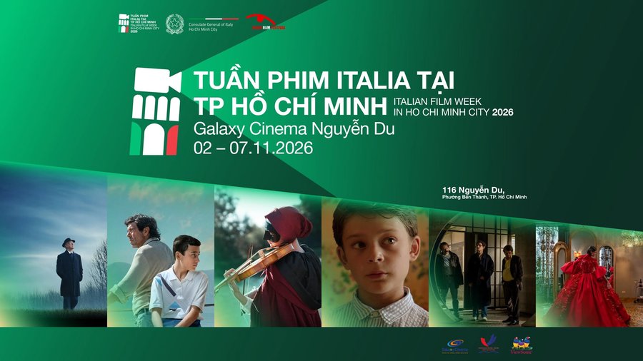 Tuần phim Italia tại TP.HCM 2026 sẽ diễn ra từ ngày 2-7.11, tại Cụm rạp Galaxy Cinema