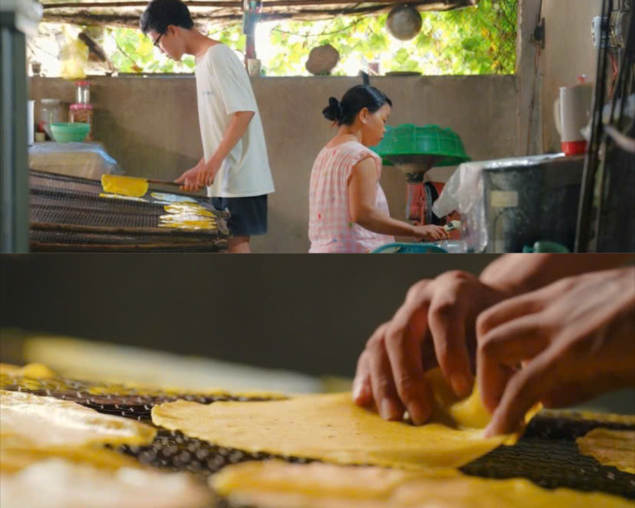 Nghề làm bánh tráng Lựu Bảo được giới thiệu trong chương trình