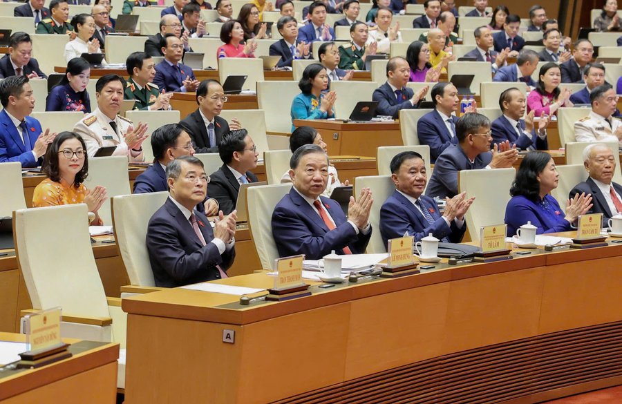 Tổng Bí thư, Chủ tịch nước Tô Lâm và các đồng chí lãnh đạo, nguyên lãnh đạo Đảng, Nhà nước dự phiên khai mạc Kỳ họp