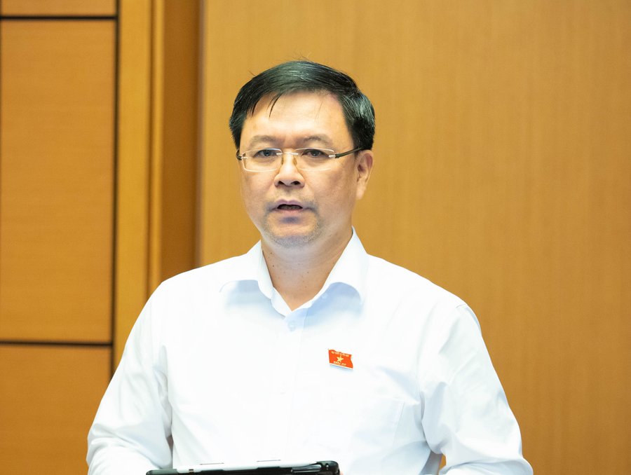 Đại biểu Nguyễn Hải Long, Đoàn ĐBQH thành phố Đà Nẵng phát biểu