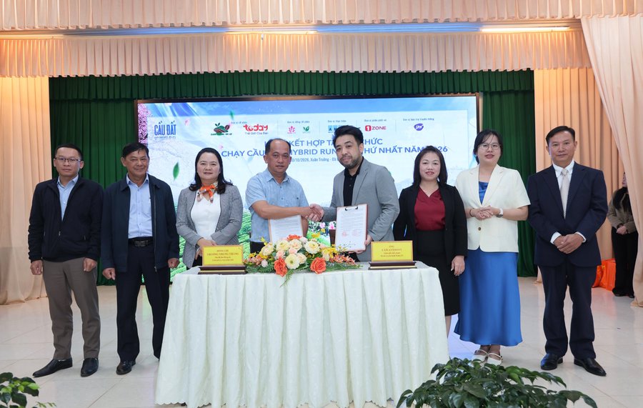 Lãnh đạo phường Xuân Trường - Đà Lạt và Tập đoàn Quốc tế Truyền thông (IMC) ký kết hợp tác tổ chức Giải chạy Cầu Đất Hybrid Run 2026