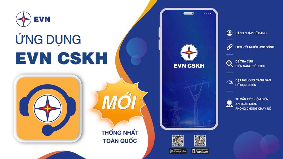 Thông qua ứng dụng EVN CSKH, khách hàng có thể chủ động gửi yêu cầu dịch vụ điện trực tuyến mọi lúc, mọi nơi, không phụ thuộc vào thời gian làm việc tại các điểm giao dịch