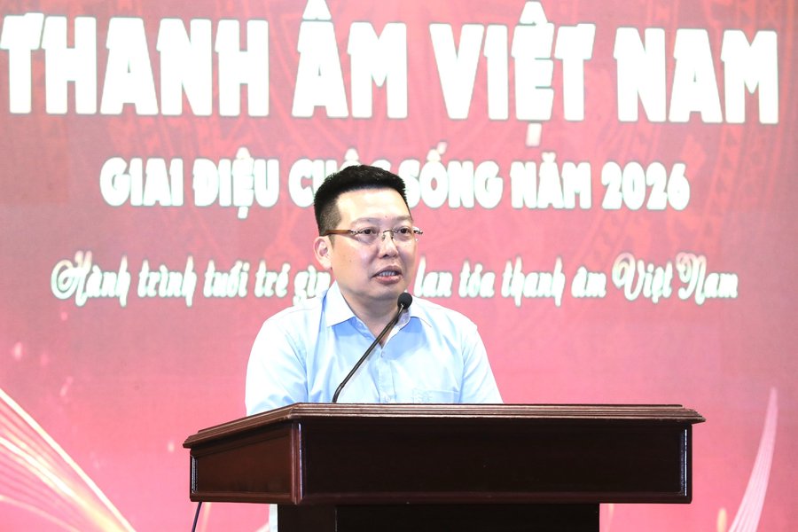 Vụ trưởng Vụ Khoa học công nghệ, Đào tạo và Môi trường Nguyễn Anh Vũ - Trưởng Ban Tổ chức chương trình phát biểu tại lễ phát động